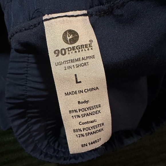 Set of 3 Athletic Shorts - 90 Degree By Reflex Lightstreme Alpine 2 in 1 shorts - Picture 2 of 5